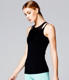 OEM customized gym top front mesh decorated custom gym tank top